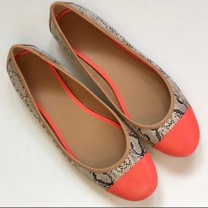 ▪️Banana Republic ▪️ Snakeskin Cap Toe Flats